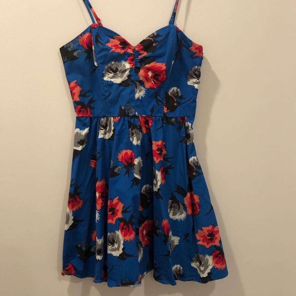 Blue skater dress